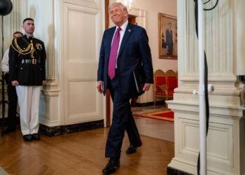 El presidente de EE.UU, Donald Trump, en la Casa Blanca. Foto: Daniel Heuer / EFE / EPA / POOL.