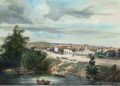 Sagua la Grande en 1841 según grabado de Federico Mialhe.