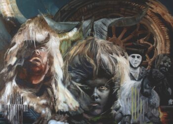 “Misterio”, 2025. De la serie “Sardegna Postmoderna”. Óleo sobre lienzo, 90 x 120 cm.