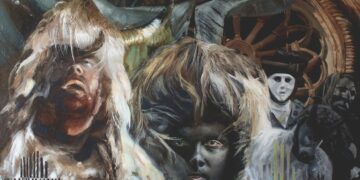 “Misterio”, 2025. De la serie “Sardegna Postmoderna”. Óleo sobre lienzo, 90 x 120 cm.