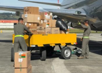 Cargamento de ayuda humanitaria de Colombia. Foto: noticiassin.com / Archivo.