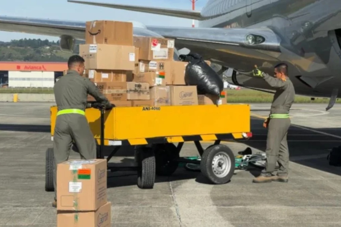 Cargamento de ayuda humanitaria de Colombia. Foto: noticiassin.com / Archivo.