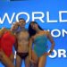 Andrea Becali, Vladimir Hernández y Laurent Estrada (izquierda a derecha), tres de los nadadores que representarán a Cuba en los Juegos Centroamericanos y del Caribe de Santo Domingo 2026. Foto: World Aquatics/Archivo