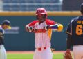 El matancero Esteban Terry durante la reciente Liga de Campeones de América. Foto: Liga Mexicana de Béisbol (LMB) / Archivo.
