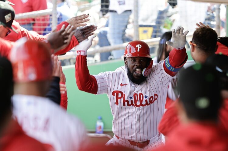 José Adolis García respondió para los Phillies. Foto: The Philadelphia Inquirer