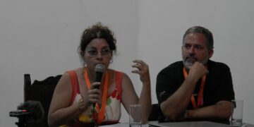 Dannys Montes de Oca y José Manuel Noceda. X Bienal Habana, 2009. Foto: Cortesía de la
entrevistada.