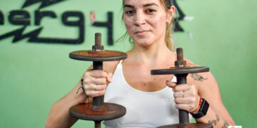Melany Rodríguez durante una sección de entrenamiento. Foto: Otmaro Rodríguez.