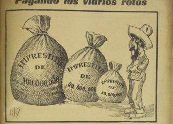 Con pasmosa frecuencia Liborio se ve obligado a asumir el peso de los fardos ajenos. Foto: La Política Cómica, 27 de mayo de 1917.