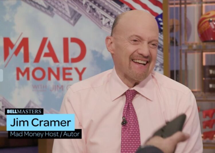 Jim Cramer en el plató de su programa estrella Mad Money. Foto: Cortesía Bell Masters.