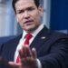 Marco Rubio durante una conferencia de prensa antes de salir a Italia, el pasado 5 de mayo. Foto:  JIM LO SCALZO/EFE/EPA.