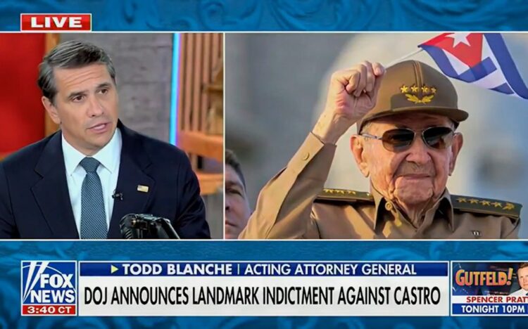 Todd Blanche, fiscal general adjunto interino Todd Blanche en entrevista para Fox News. Foto: X/Fox News.