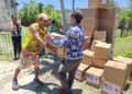 Entrega de ayuda humanitaria de EE.UU a damnificados del huracán Melissa en el oriente de Cuba, a través de la organización católica Cáritas. Foto: caritascuba.org