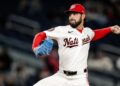 El cubano Cionel Pérez en una presentación con los Nacionales de Washington en la MLB. Foto: Nacionales de Washington.