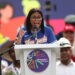La presidenta encargada de Venezuela, Delcy Rodríguez, habla en un acto en Caracas, Venezuela, el 30 de abril de 2026. Foto: Ronald Pena R / EFE.
