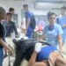 Atención a lesionados en un accidente masivo ocurrido en un tramo de la Autopista Nacional, en Cienfuegos, el 3 de mayo de 2026. Foto: Tomada del perfil en Facebook del telecentro Perlavisión.