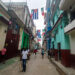 Banderas de Cuba y México en la Calle Curazao, en La Habana Vieja. Foto: Otmaro Rodríguez.