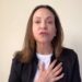 Captura de un video difundido en la cuenta en X @MariaCorinaYA de la líder opositora venezolana y Premio Nobel de la Paz María Corina Machado. Foto:  EFE/ @MariaCorinaYA/