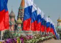 Celebraciones del Día de Rusia cerca del Kremlin en Moscú el 12 de junio de 2026. Foto: EFE/EPA/SERGEI ILNITSKY.
