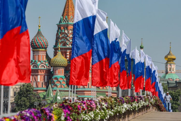 Celebraciones del Día de Rusia cerca del Kremlin en Moscú el 12 de junio de 2026. Foto: EFE/EPA/SERGEI ILNITSKY.