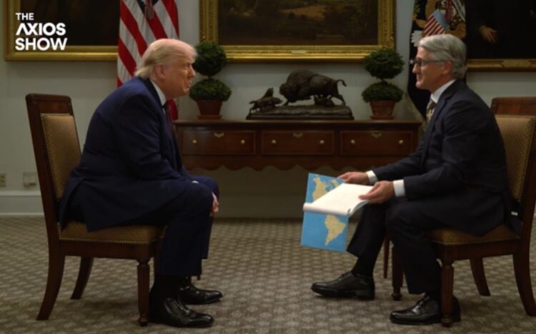 Trump en entrevista con The Axios Show. Foto: Captura The Axios Show.