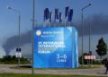 Ucrania atacó con drones una terminal petrolera en San Petersburgo, Rusia, donde tiene lugar el Foro Económico Internacional. Foto: Anatoly Maltsev / EFE / EPA.