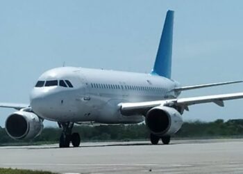 Avión con migrantes cubanos deportados desde EE.UU. Foto: Minint.