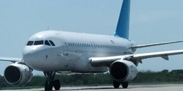 Avión con migrantes cubanos deportados desde EE.UU. Foto: Minint.