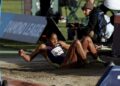 La triplista cubana Davisleydi Velazco, quien no representa a la federación de la isla. Foto: @FloTrack / X.