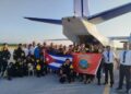Primer grupo de rescatistas cubanos llegados a Venezuela para incorporarse a las operaciones de búsqueda y salvamento tras los devastadores terremotos. Foto: teleSUR.