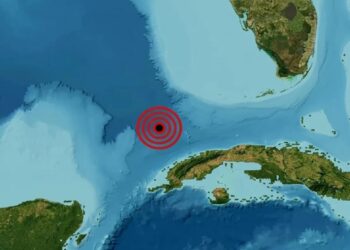 Epicentro del sismo de magnitud 6,2 que sacudió el occidente de Cuba, el 8 de junio de 2026. Imagen: Tomada de las redes sociales.
