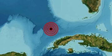 Epicentro del sismo de magnitud 6,2 que sacudió el occidente de Cuba, el 8 de junio de 2026. Imagen: Tomada de las redes sociales.