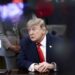 Donald Trump en la Casa Blanca, este jueves. Foto: JIM LO SCALZO/POOL/EFE/EPA.