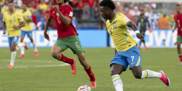 El brasileño Vinicius Jr.  en el partido contra Marruecos, correspondiente a la Copa del Mundo 2026. Foto: Ángel Colmenares/EFE