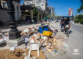Acumulación de basura en la calle Monte, en La Habana, a cinco años del 11J. Foto: Otmaro Rodríguez.