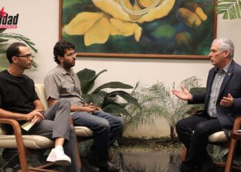 Díaz-Canel en entrevista con el medio puertorriquelo Claridad. Foto: Captura Youtube.