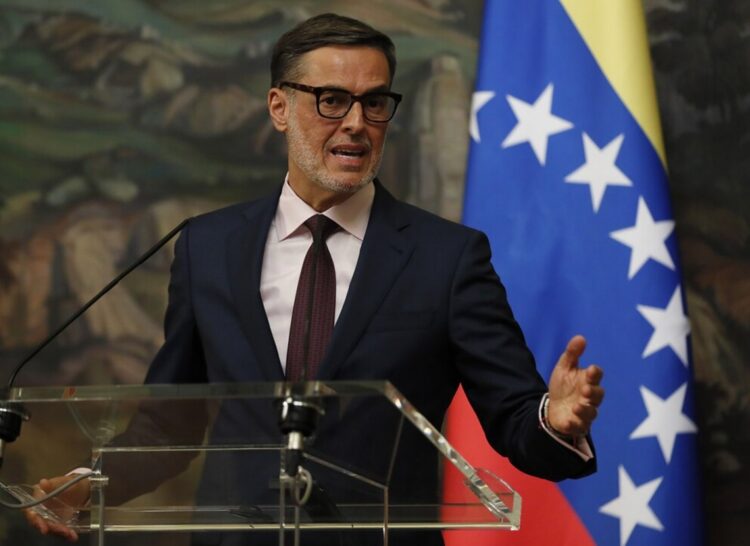 El canciller de Venezuela, Félix Plasencia, en una fotografía de archivo. Foto: Yuri Kochetkov / EFE / EPA / POOL / Archivo.