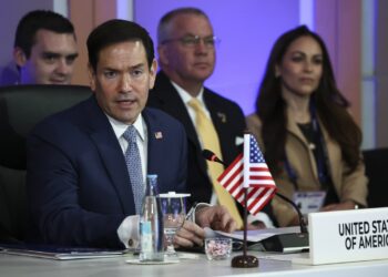 El secretario de Estado de Estados Unidos, Marco Rubio, pronunció un discurso de apertura durante la Conferencia Postministerial de la ASEAN con Estados Unidos, en el marco de la Reunión de Ministros de Asuntos Exteriores de la ASEAN en Pasay, Metro Manila, Filipinas, el 22 de julio de 2026Foto: EFE/EPA/ELOISA LOPEZ / POOL.