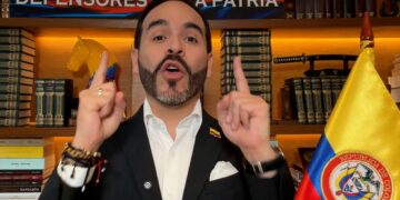 Captura de video tomada de la cuenta oficial en X del presidente electo de Colombia, Abelardo de la Espriella, durante una alocución en sus redes sociales. Foto: @ABDELAESPRIELLA / EFE.