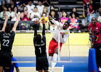 Marlon Yant resultó el máximo anotador por Cuba en el duelo contra Argentina en la Liga de Naciones 2026. Foto: Volleyball World.