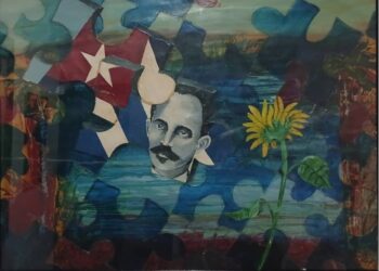 Gabriel Jesús Padrón Ramos. “Confluencia”, 2018. Óleo sobre cartulina, 65 x 48
cm.