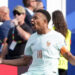 Kylian Mbappé celebra su gol ante Marruecos en los cuartos de final del Mundial de fútbol. Foto: Ángel Colmenares / EFE.