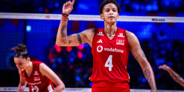 La cubana nacionalizada turca Melissa Vargas, MVP de la final de la Liga de Naciones de Voleibol 2026, ganada por Turquía. Foto: Volleyball World.