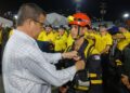 Condecoran a rescatistas cubanos tras los terremotos en Venezuela. Foto: Embajada de Cuba en Venezuela.