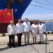 Autoridades de Cuba y China durante el acto de entrega de un nuevo donativo de arroz chino a la isla. Foto: Mincex / Facebook.