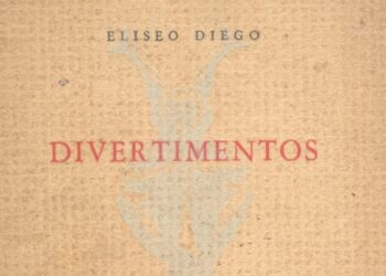 Cubierta del libro "Divertimentos", de Eliseo Diego. Foto: Archivo familiar.