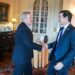 Fotografía del encuentro entre el secretario de Estado, Marco Rubio, y el jefe de la misión diplomática de EE.UU. en Cuba, Mike Hammer, en Washington, tomada de la cuenta oficial en X de la Embajada de los Estados Unidos en Cuba. Foto: @USEmbCuba / EFE.