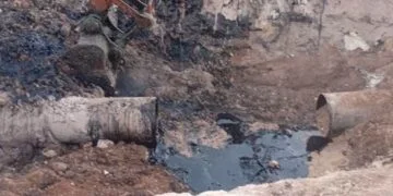 Avería en el oleoducto entre Varadero y Matanzas. Foto: CUPET / Facebook.