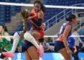 Jugadoras de Cuba celebran el avance a semifinales en el torneo continental Norceca y, con ello, la clasificación al Campeonato Mundial de voleibol femenino de 2027. Foto: @Norceca_Info / X.