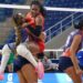 Jugadoras de Cuba celebran el avance a semifinales en el torneo continental Norceca y, con ello, la clasificación al Campeonato Mundial de voleibol femenino de 2027. Foto: @Norceca_Info / X.