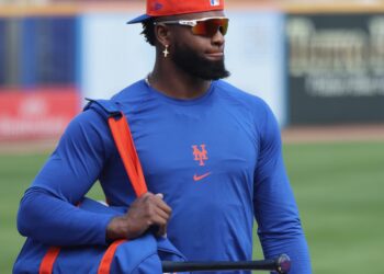El jardinero cubano Luis Robert Jr., de los Mets de Nueva York. Foto: Ed Delany / Metsmerized / Archivo.